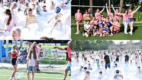 [WIDEO/FOTO] Tysiące baniek, mydlana wyspa i mnóstwo dobrej zabawy. Trwa 8. Mydlany Park Festiwal w Żarowie